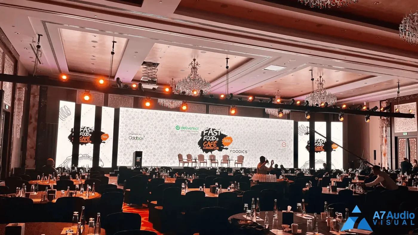 Conference LED screen and lighting from the A7 archive